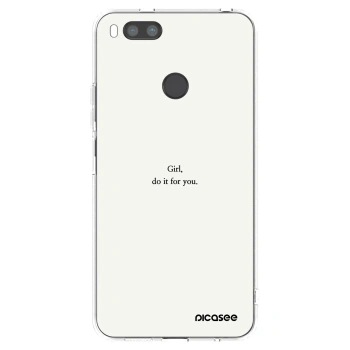 Picasee silikonski prozorni ovitek za Xiaomi Redmi A1 - Girl, do it for you