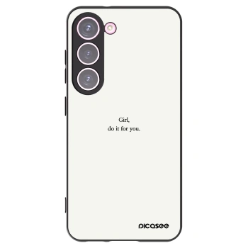Picasee silikonski črni ovitek za Samsung Galaxy S23 5G - Girl, do it for you