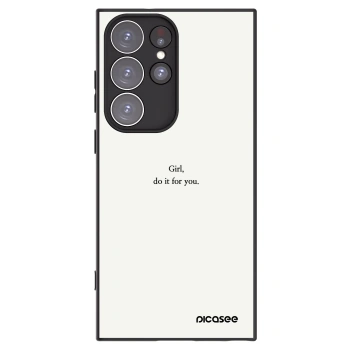 Picasee silikonski črni ovitek za Samsung Galaxy S23 Ultra 5G - Girl, do it for you