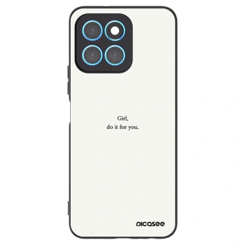 Picasee silikonski črni ovitek za Honor X8 5G - Girl, do it for you