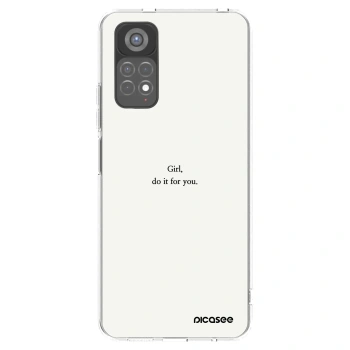 Picasee silikonski prozorni ovitek za Xiaomi Redmi Note 11S 5G - Girl, do it for you