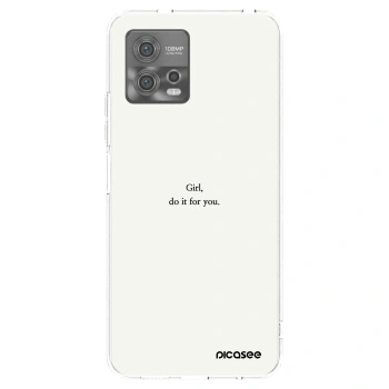 Picasee silikonski prozorni ovitek za Motorola Moto G72 - Girl, do it for you
