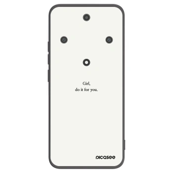 Picasee silikonski črni ovitek za Honor Magic5 Lite 5G - Girl, do it for you