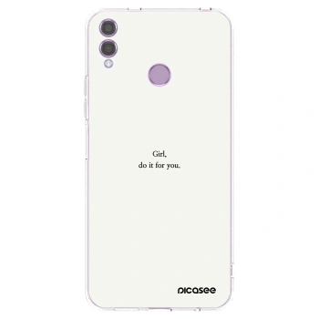 Picasee silikonski prozorni ovitek za Honor 8X - Girl, do it for you