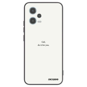 Picasee silikonski črni ovitek za Xiaomi Redmi Note 12 5G - Girl, do it for you