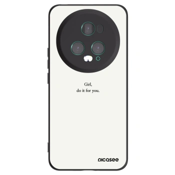 Picasee silikonski črni ovitek za Honor Magic5 Pro - Girl, do it for you