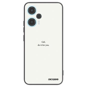 Picasee silikonski črni ovitek za Xiaomi Poco F5 - Girl, do it for you