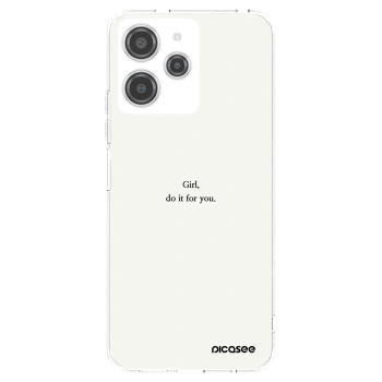Picasee silikonski prozorni ovitek za Xiaomi Redmi 12 4G - Girl, do it for you