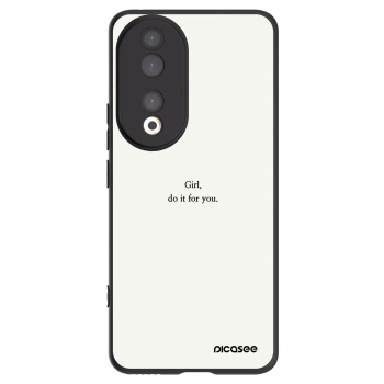 Picasee silikonski črni ovitek za Honor 90 5G - Girl, do it for you