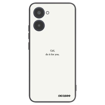 Picasee silikonski črni ovitek za Realme 10 4G - Girl, do it for you