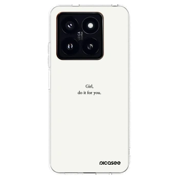 Picasee silikonski prozorni ovitek za Xiaomi 14 Pro - Girl, do it for you