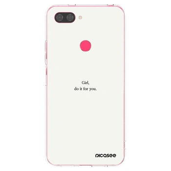 Picasee silikonski prozorni ovitek za Xiaomi Mi 8 Lite - Girl, do it for you
