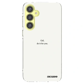 Picasee silikonski prozorni ovitek za Samsung Galaxy A35 5G A356B - Girl, do it for you