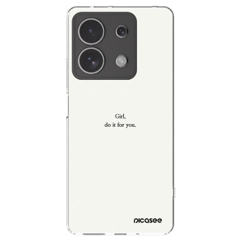 Picasee silikonski prozorni ovitek za Xiaomi Redmi Note 13 4G - Girl, do it for you