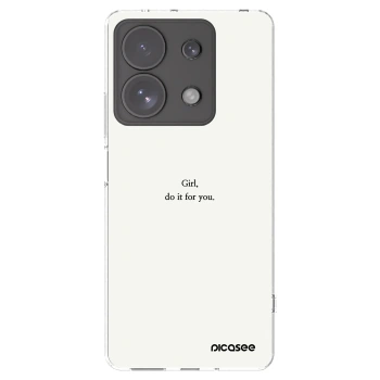 Picasee silikonski prozorni ovitek za Xiaomi Redmi Note 13 Pro 4G - Girl, do it for you