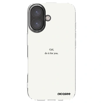 Picasee silikonski prozorni ovitek za Apple iPhone 16 - Girl, do it for you