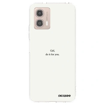 Picasee silikonski prozorni ovitek za Motorola Moto G53 5G - Girl, do it for you