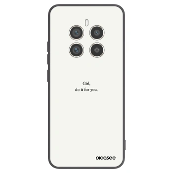 Picasee silikonski črni ovitek za Realme 12 Pro 5G - Girl, do it for you