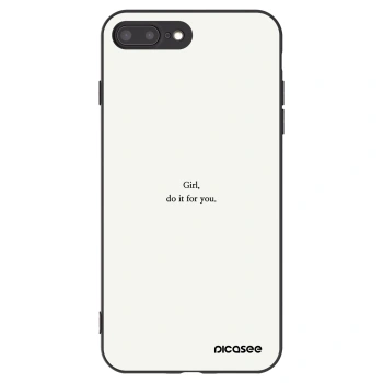 Picasee silikonski črni ovitek za Apple iPhone 7 Plus - Girl, do it for you
