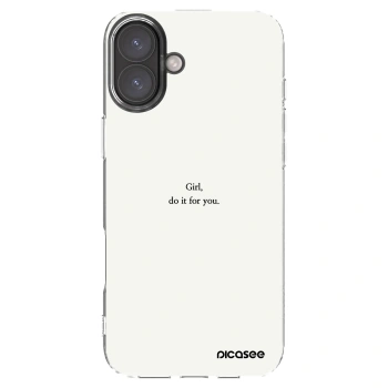 Picasee silikonski prozorni ovitek za Apple iPhone 16 Plus - Girl, do it for you
