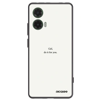 Picasee silikonski črni ovitek za Motorola Moto G35 5G - Girl, do it for you