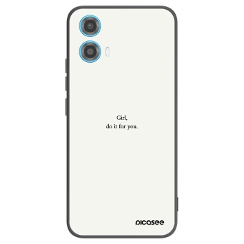 Picasee silikonski črni ovitek za Motorola Moto G34 5G - Girl, do it for you
