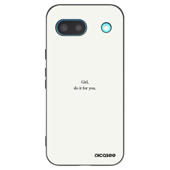 Picasee silikonski črni ovitek za Google Pixel 8a - Girl, do it for you