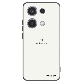 Picasee silikonski črni ovitek za Xiaomi Redmi Note 14S - Girl, do it for you