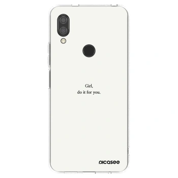 Picasee silikonski prozorni ovitek za Xiaomi Redmi 7 - Girl, do it for you