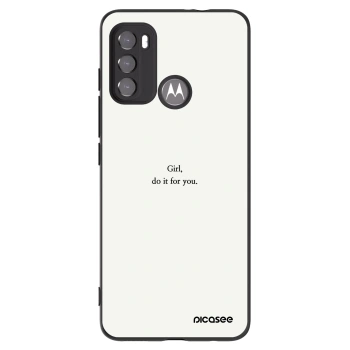 Picasee silikonski črni ovitek za Motorola Edge 60 5G - Girl, do it for you