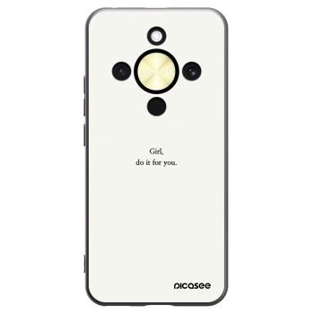 Picasee silikonski črni ovitek za Honor Magic8 Lite 5G - Girl, do it for you