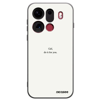 Picasee silikonski črni ovitek za OPPO Find X9 Pro - Girl, do it for you