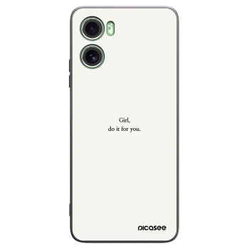 Picasee silikonski črni ovitek za Motorola Moto G06 - Girl, do it for you