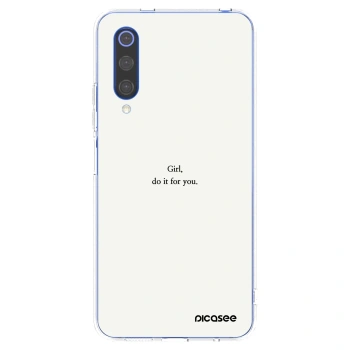 Picasee silikonski prozorni ovitek za Xiaomi Mi 9 SE - Girl, do it for you