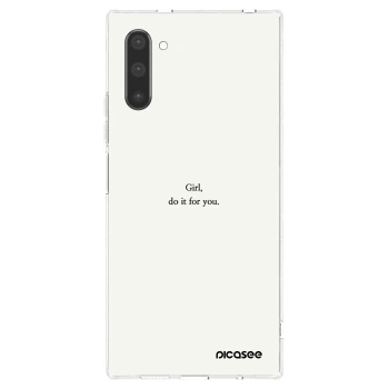 Picasee silikonski prozorni ovitek za Samsung Galaxy Note 10 N970F - Girl, do it for you