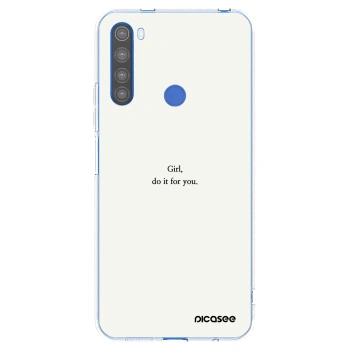 Picasee silikonski prozorni ovitek za Xiaomi Redmi Note 8T - Girl, do it for you
