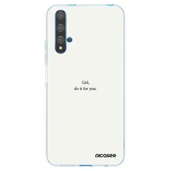 Picasee silikonski prozorni ovitek za Huawei Nova 5T - Girl, do it for you