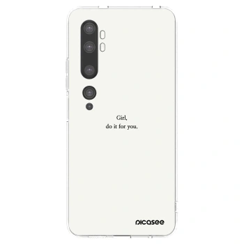 Picasee silikonski prozorni ovitek za Xiaomi Mi Note 10 (Pro) - Girl, do it for you