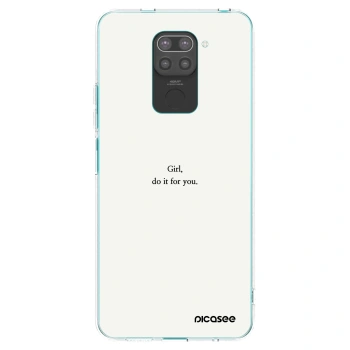 Picasee silikonski črni ovitek za Xiaomi Redmi Note 9 - Girl, do it for you