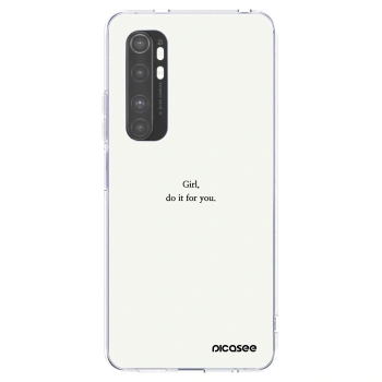 Picasee silikonski prozorni ovitek za Xiaomi Mi Note 10 Lite - Girl, do it for you
