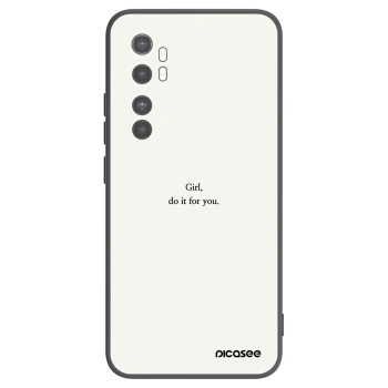 Picasee silikonski črni ovitek za Xiaomi Mi Note 10 Lite - Girl, do it for you