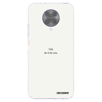 Picasee silikonski prozorni ovitek za Xiaomi Poco F2 Pro - Girl, do it for you