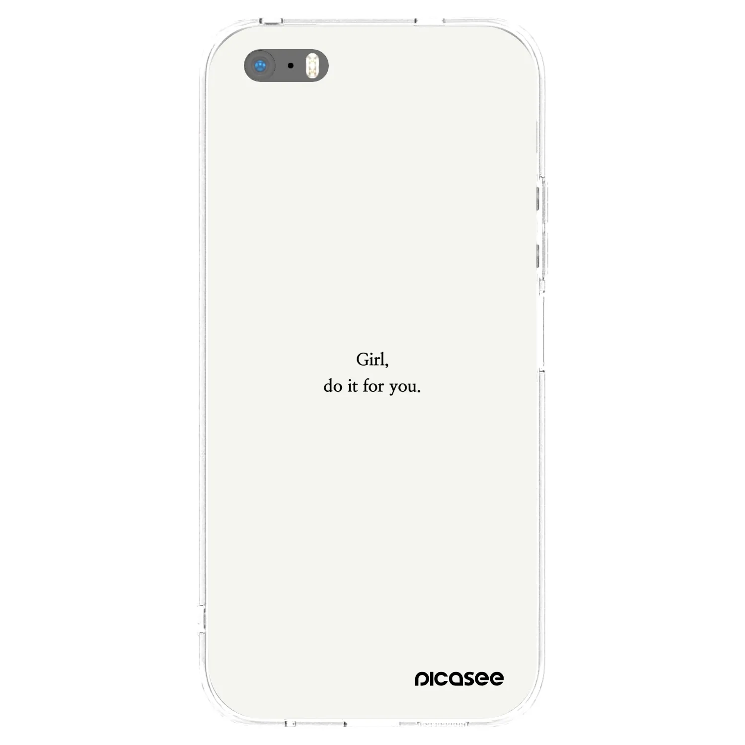 Picasee silikonski prozorni ovitek za Apple iPhone 5/5S/SE - Girl, do it for you
