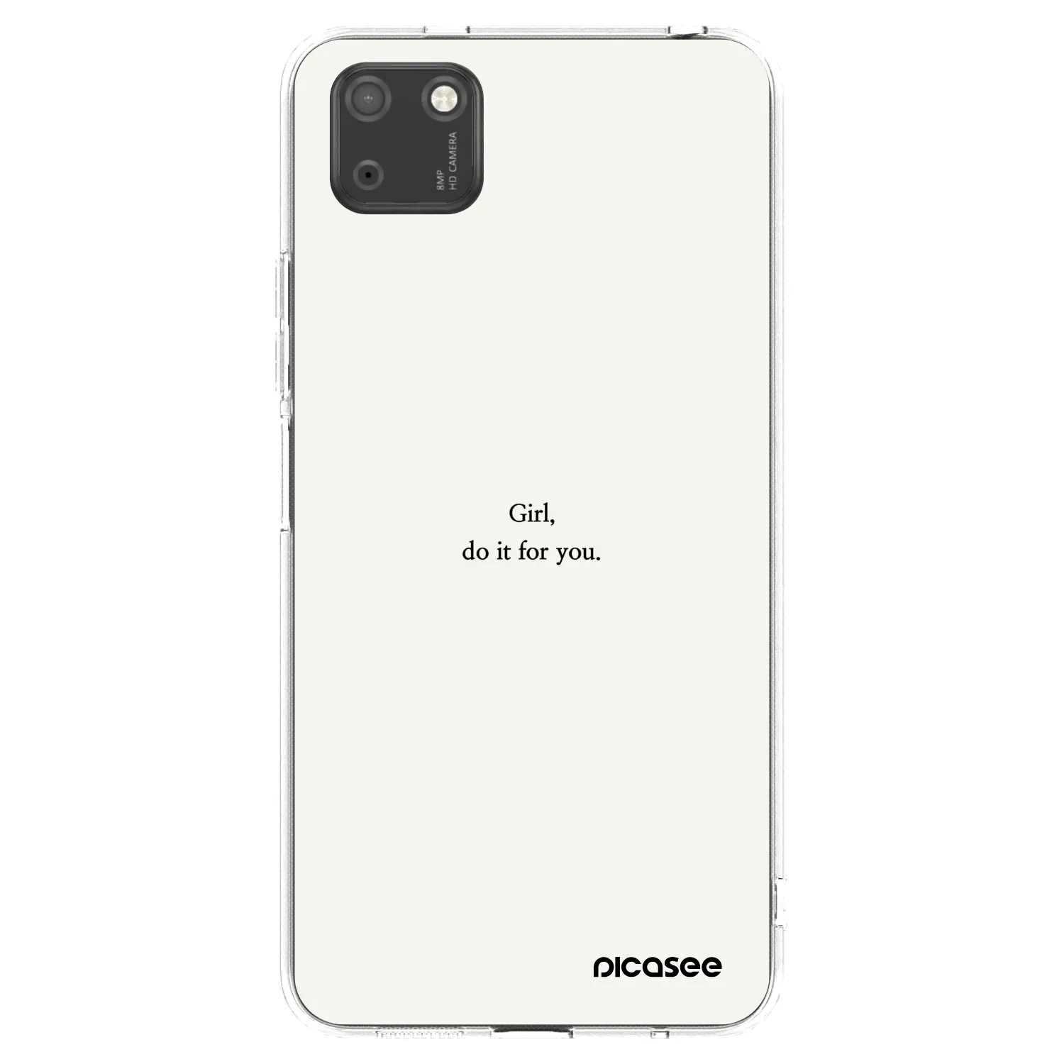 Picasee silikonski prozorni ovitek za Huawei Y5P - Girl, do it for you