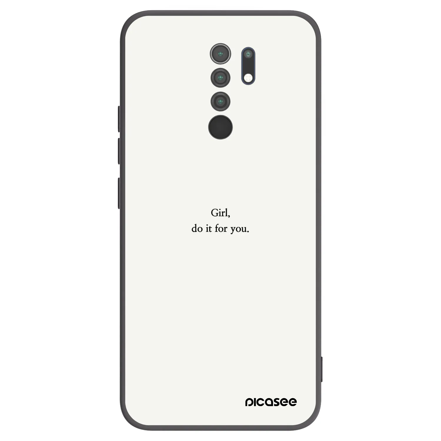 Picasee silikonski črni ovitek za Xiaomi Redmi 9 - Girl, do it for you