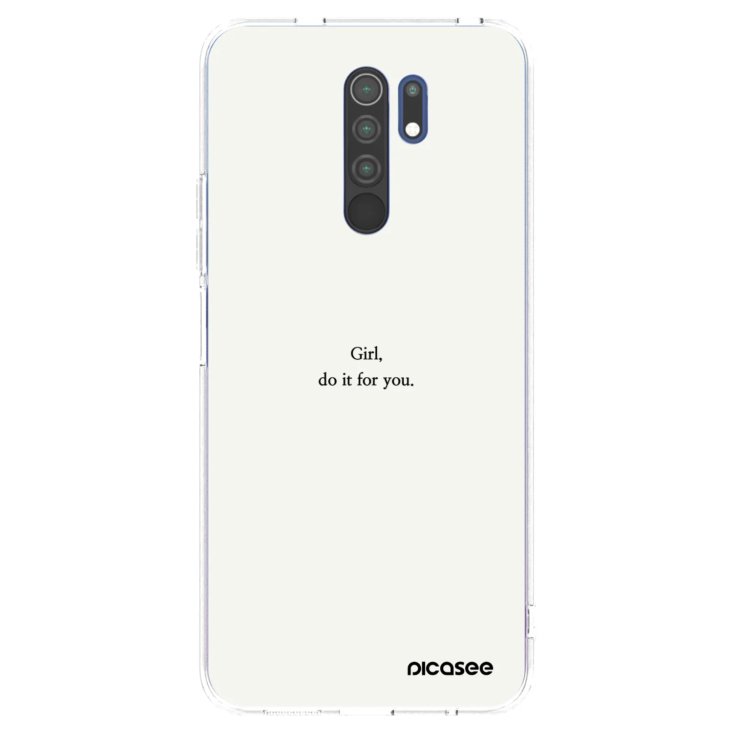 Picasee silikonski prozorni ovitek za Xiaomi Redmi 9 - Girl, do it for you