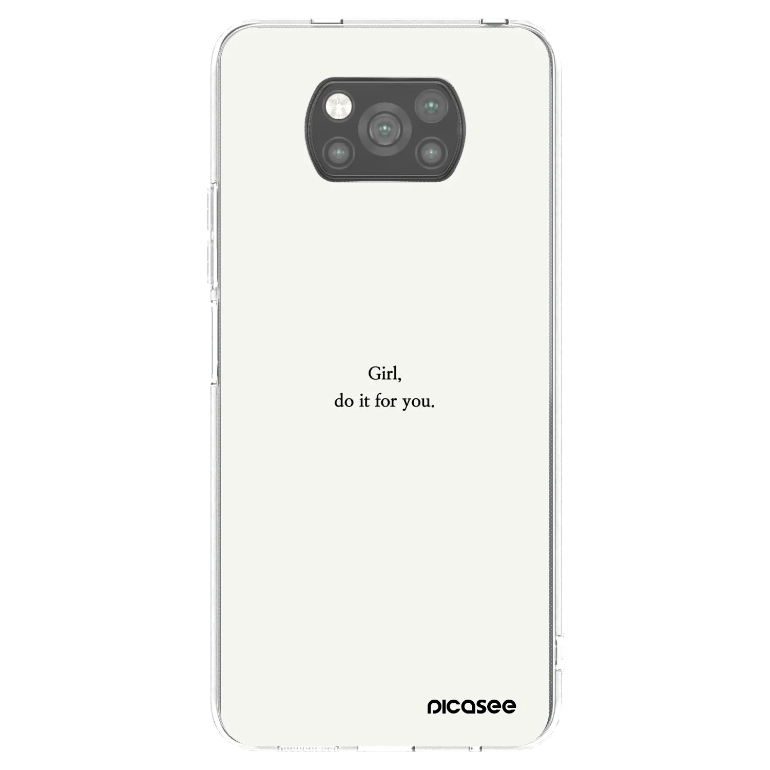 Picasee silikonski črni ovitek za Xiaomi Poco X3 - Girl, do it for you