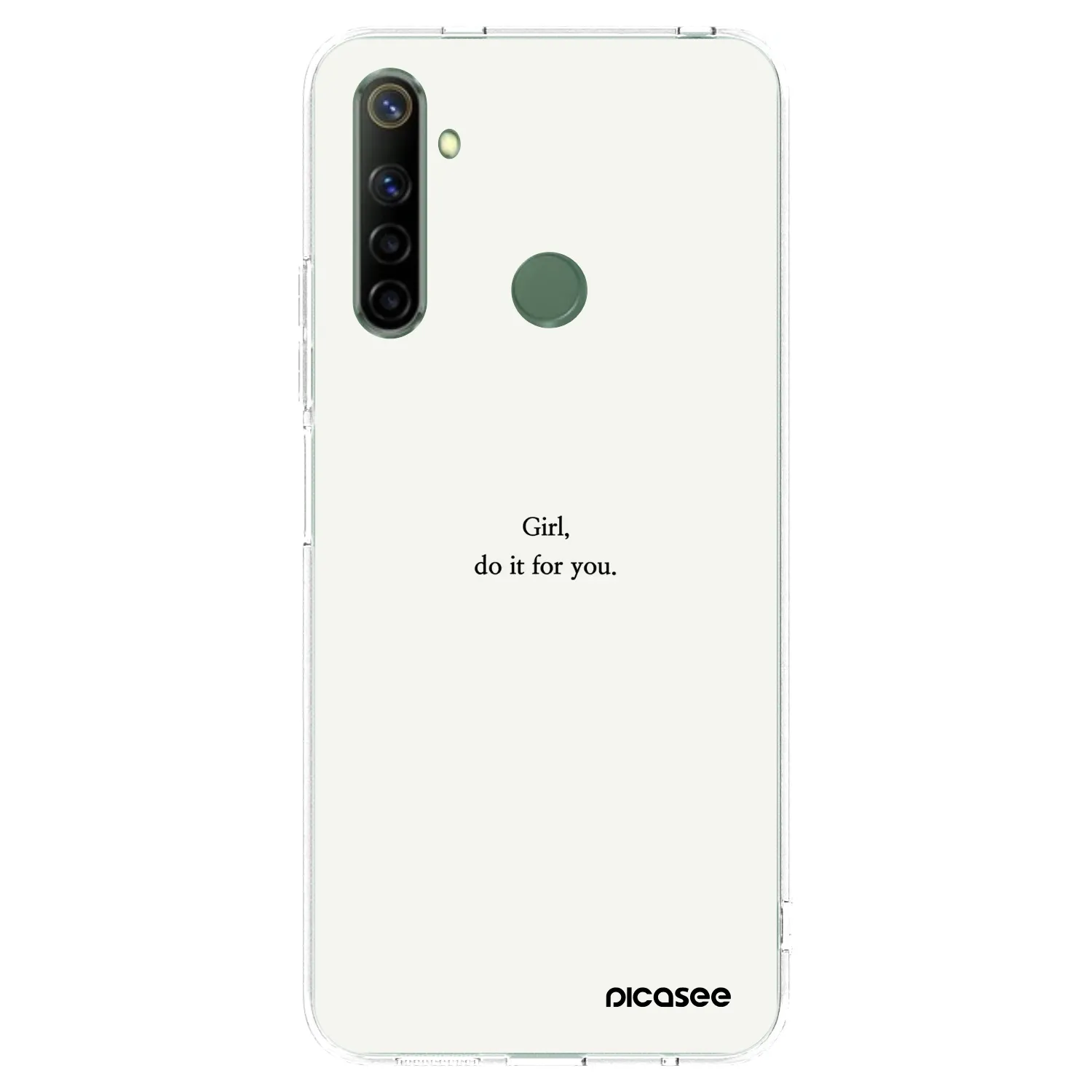 Picasee silikonski prozorni ovitek za Realme 6i - Girl, do it for you