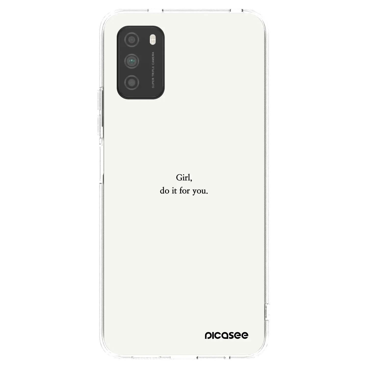 Picasee silikonski prozorni ovitek za Xiaomi Poco M3 - Girl, do it for you