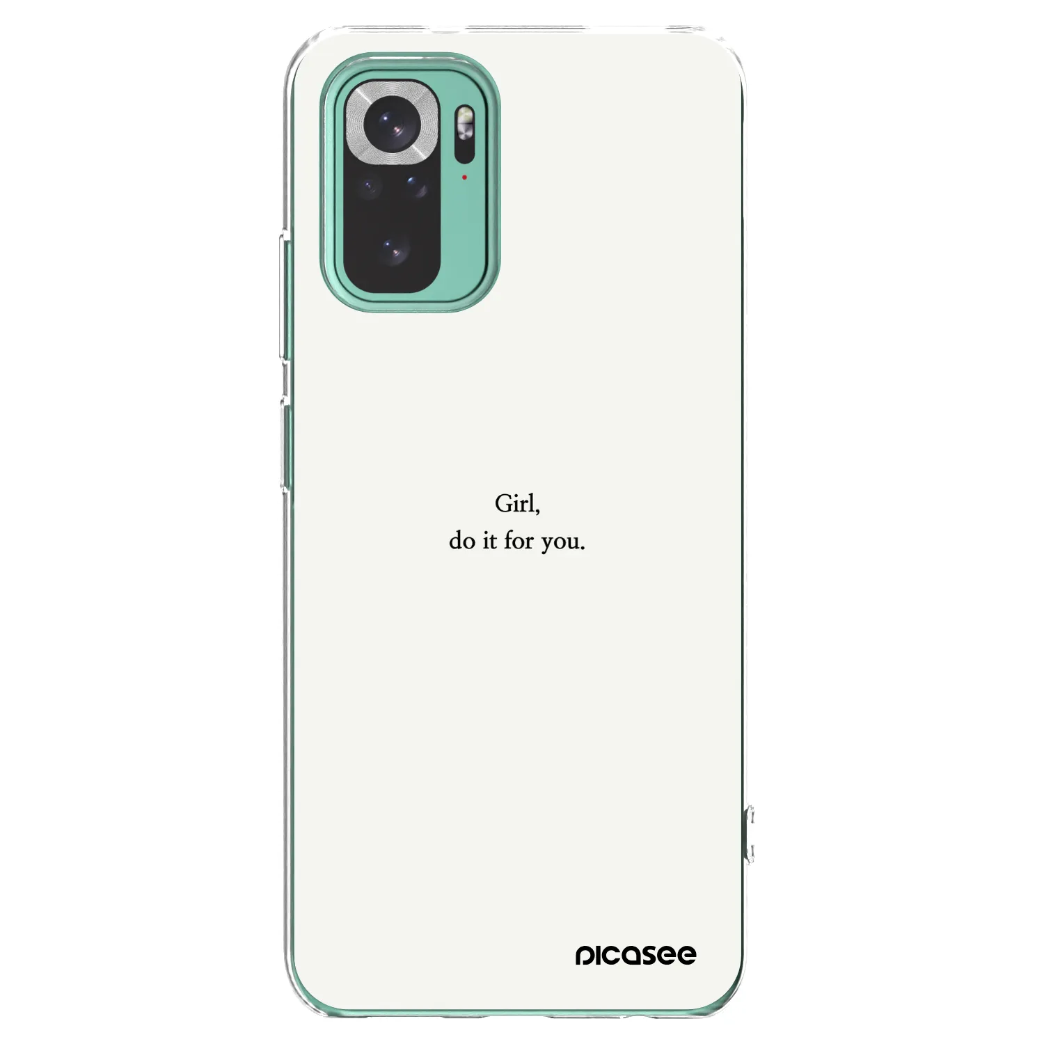 Picasee silikonski prozorni ovitek za Xiaomi Redmi Note 10 Pro - Girl, do it for you